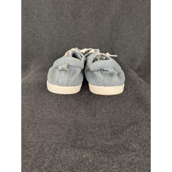 MAURICES Mariah SuperCush Sneaker Womens 11M Blue Canvas Slip On Scrunch Heel - Picture 3 of 9